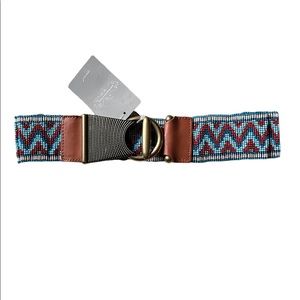 Anthropologie Multicolor Zigzag Belt